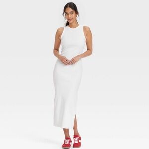 NWT White Cotton Maxi Dress